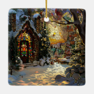 Stained Glass Christmas Ornament