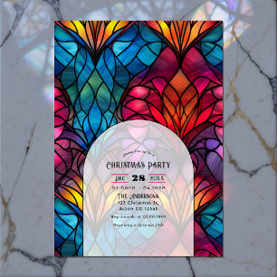 Stained Glass Christmas Party Invitation