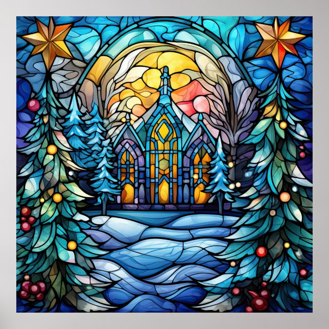 Stained Glass Christmas Poster (Front)