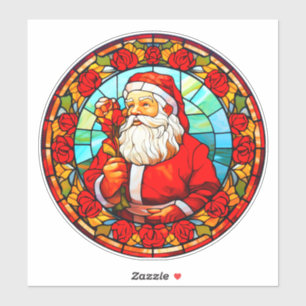 Stained Glass Christmas Santa 3D Ornament-67670