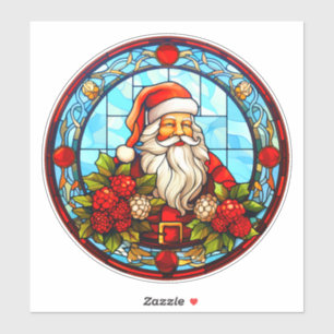 Stained Glass Christmas - Santa 3D Ornaments-2