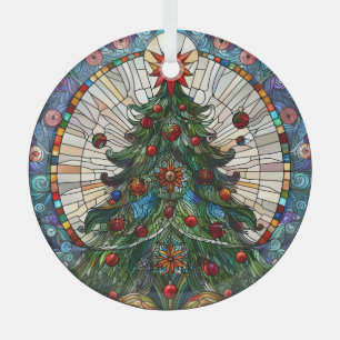 Stained Glass Christmas Tree Decoration