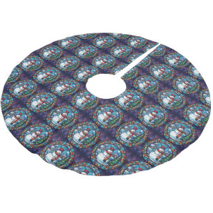 Stained Glass Christmas Tree Skirt