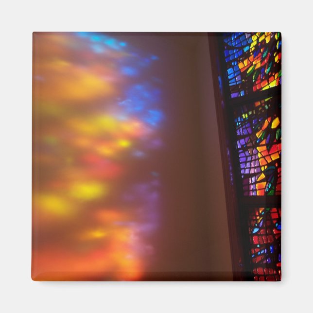 Stained Glass Church Cathedral Window Magnet Art (Front)