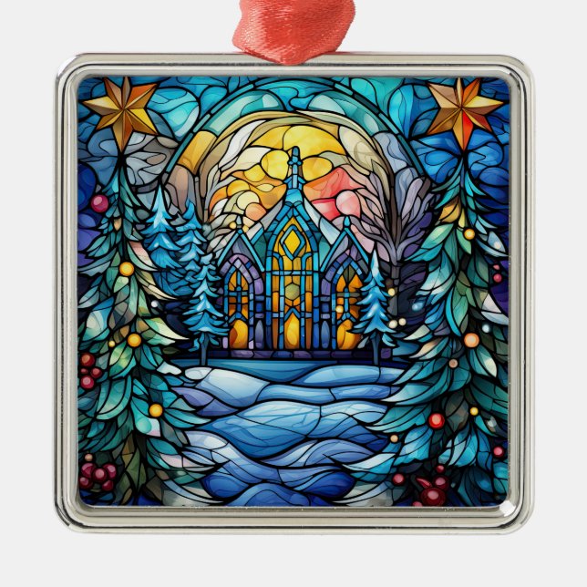 Stained Glass Church Ornament (Front)