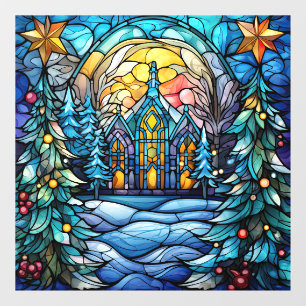 Stained Glass Church Window Cling