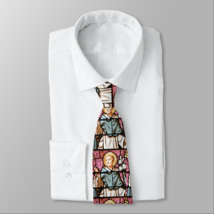 Stained Glass Church Window Rosary St. Dominic Tie