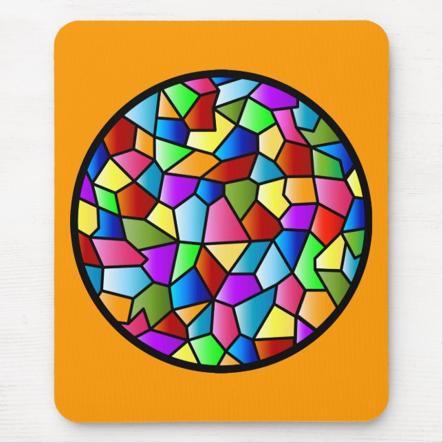 Stained Glass Circle Mousepad (Front)