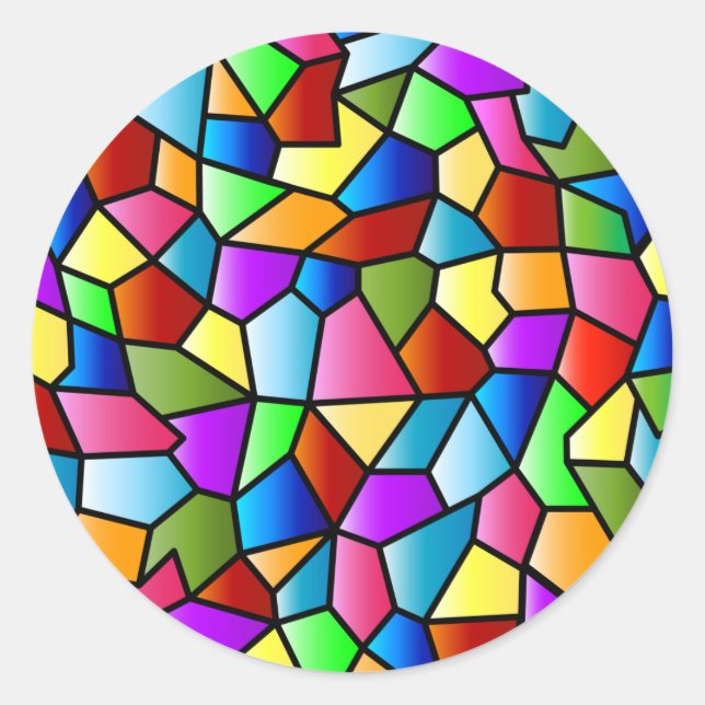 Stained Glass Circle Sticker (Front)