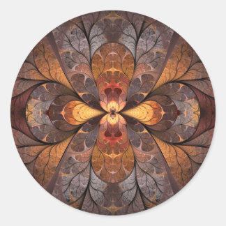 Stained Glass Classic Round Sticker
