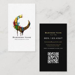 Stained Glass Color Swirl • Custom Editable Business Card