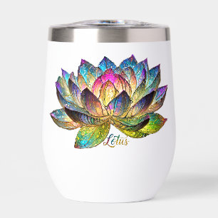 Stained Glass Colourful Lotus Flower