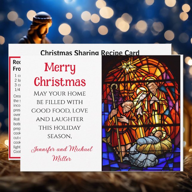 Stained Glass Cookies Recipe Sharing Christmas Holiday Card (Creator Uploaded)