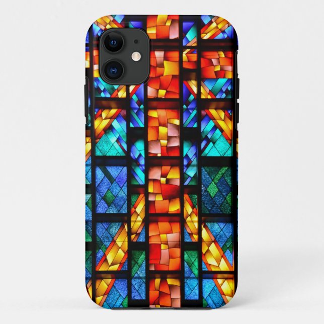 Stained Glass Cross Case-Mate iPhone Case (Back)