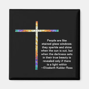 Stained Glass Cross - magnet