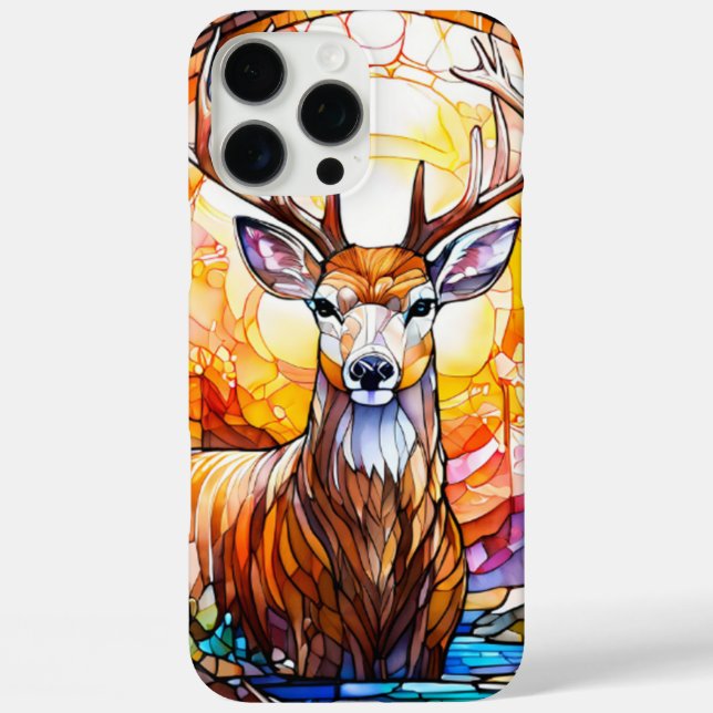 Stained Glass Deer Case-Mate iPhone Case (Back)