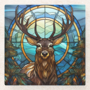 Stained Glass Deer Coaster