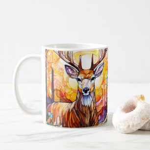 Stained Glass Deer Coffee Mug