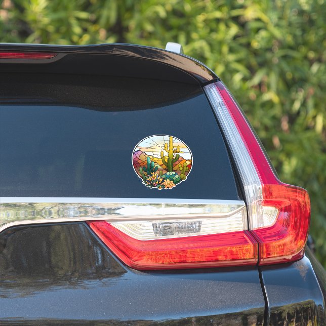 Stained Glass Desert Car Decal (Car Side)