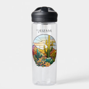 Stained Glass Desert Personalised Water Bottle