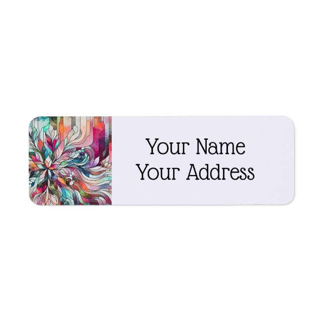 Stained Glass Design Return Address Label (Front)
