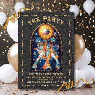Stained Glass Disco Party Tarot Card
