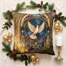 Stained Glass Dove Christmas Window