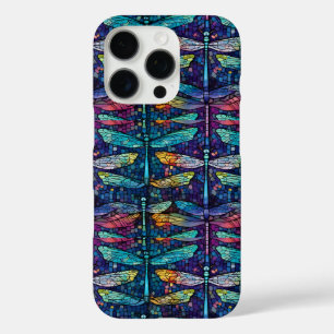 Stained Glass Dragonfly Design iPhone 16 Pro Case
