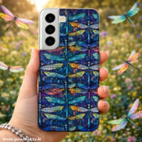 Stained Glass Dragonfly Design