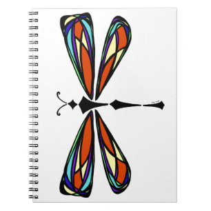 Stained Glass Dragonfly Notebook