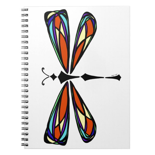 Stained Glass Dragonfly Notebook (Front)