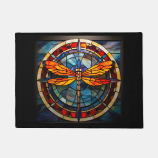 stained glass dragonfly planner doormat