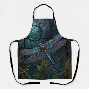 Stained Glass Dragonfly Shower Curtain Apron