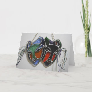 Stained Glass Drama Mask Card