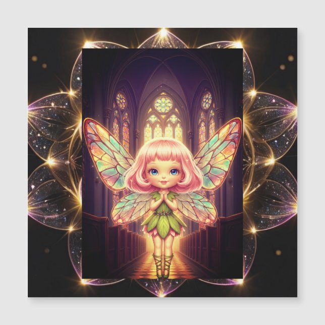 Stained glass, fairies, cathedrals, prayer (Front)