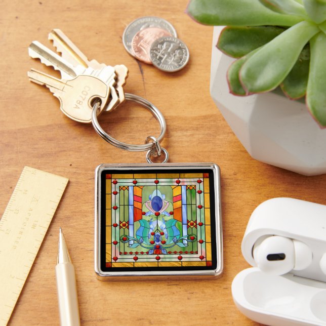 Stained Glass Fantasy Key Ring (Desk)