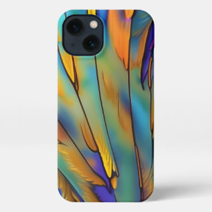 Stained Glass Feather AI Abstract Art   iPhone 13 Case