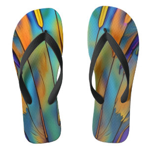 Stained Glass Feather AI Abstract Art Thongs