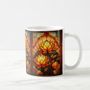 Stained Glass Floral Coffee Mug