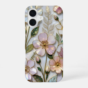 Stained Glass Floral iPhone Case Pastel Flowers