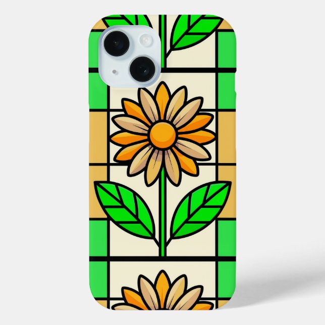 Stained Glass Flower Case-Mate iPhone Case (Back)