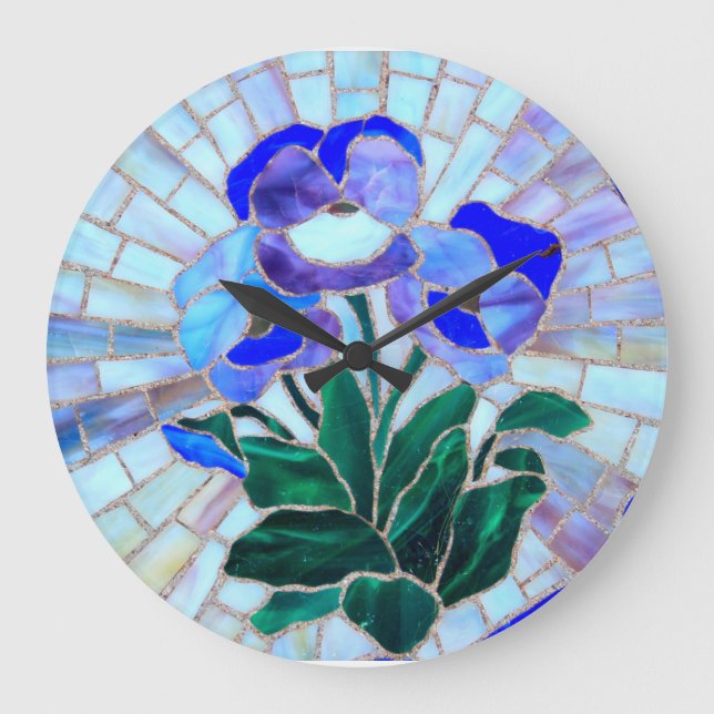 stained glass flower clock (Front)