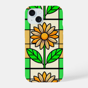 Stained Glass Flower iPhone 15 Case