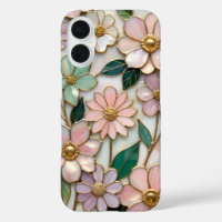 Stained Glass Flower iPhone Case Pink Pastel