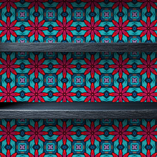 Stained Glass Flowers Small Print Wallpaper