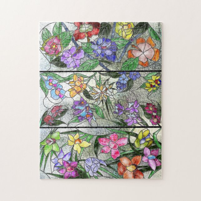 Stained Glass Garden Puzzle (Vertical)