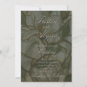 Stained Glass Garden Wedding Invitation