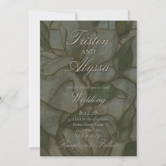 Stained Glass Garden Wedding Invitation