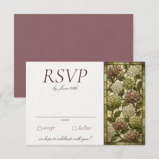 Stained Glass Garden Wedding RSVP Card