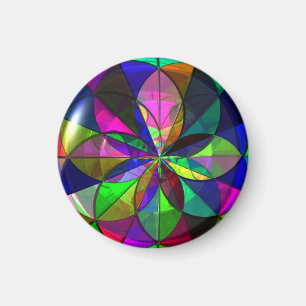 Stained Glass (Geometric Design) Magnet
